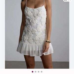 Chic White Floral Mini Dress